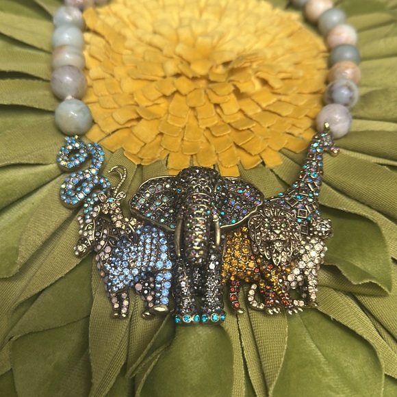 Heidi daus sparkling crystal and amazonite bead necklace - Picture 2 of 5